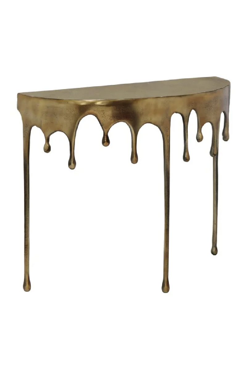Gold Aluminium Console Table | OROA Drops | Oroatrade.com