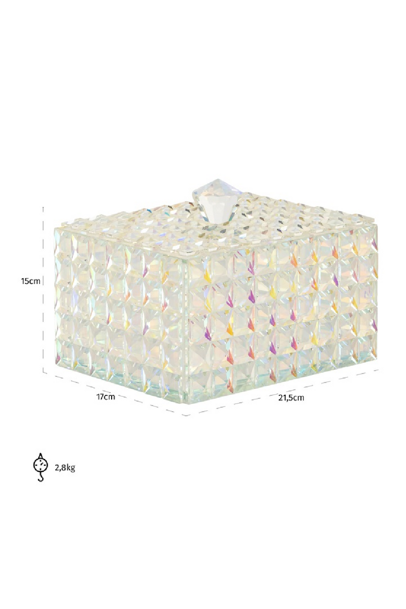 Faceted Crystal Jewelry Box | OROA Rainbow | Oroatrade.com