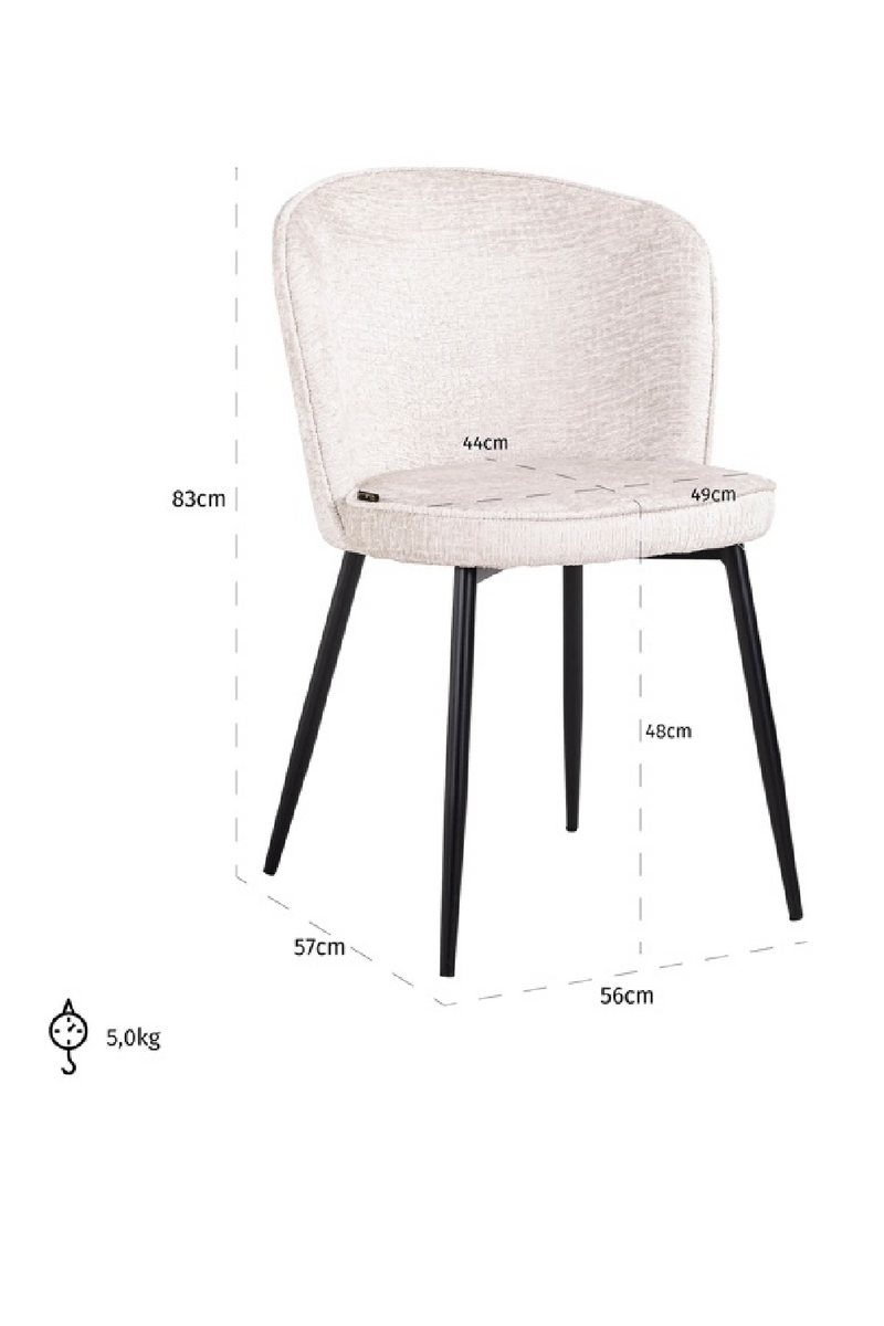 Minimalist Upholstered Dining Chairs (2) | OROA Sandy | Oroatrade.com