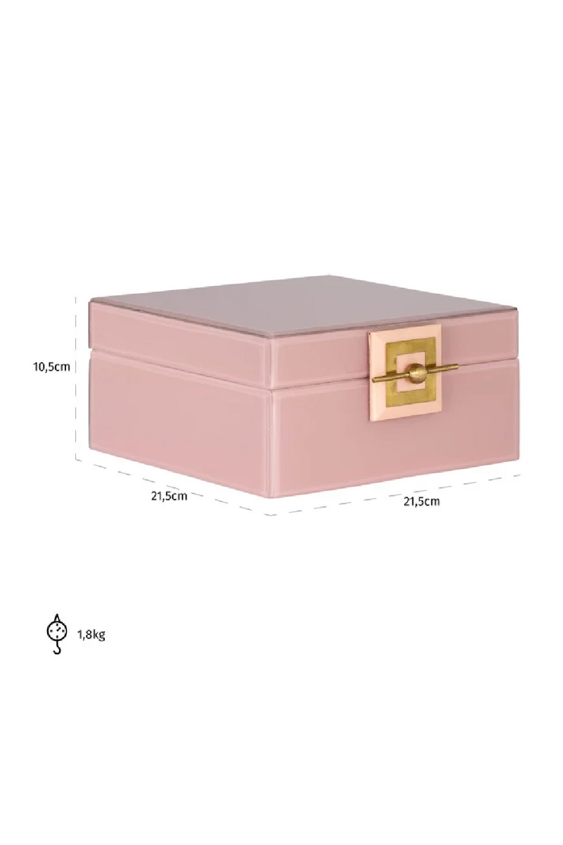 Pink Glass Jewelry Box | OROA Bodine | Oroatrade.com
