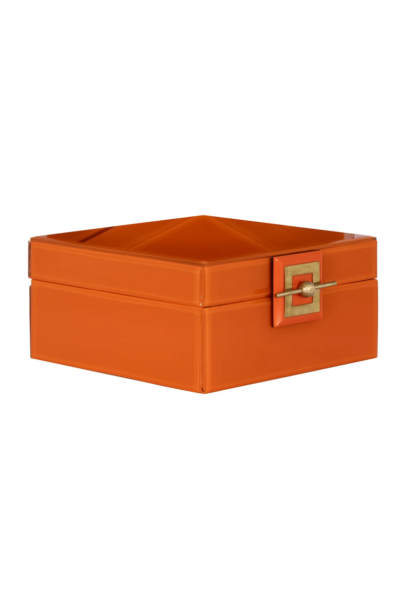 Orange Glass Jewelry Box | Richmond Interiors Bodine