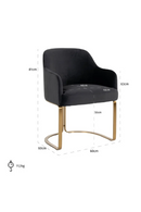 Dark Gray Velvet Armchair | Richmond Interiors Hadley | Oroatrade.com