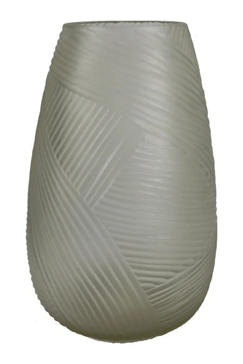 Gray Glass Elongated Vase | OROA Mika