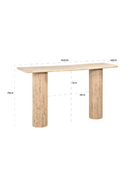 Cream Travertine Console Table | Richmond Interiors Hampton | Oroatrade.com
