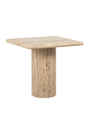 Square Travertine Pedestal Side Table | Richmond Interiors Hampton | Oroatrade.com