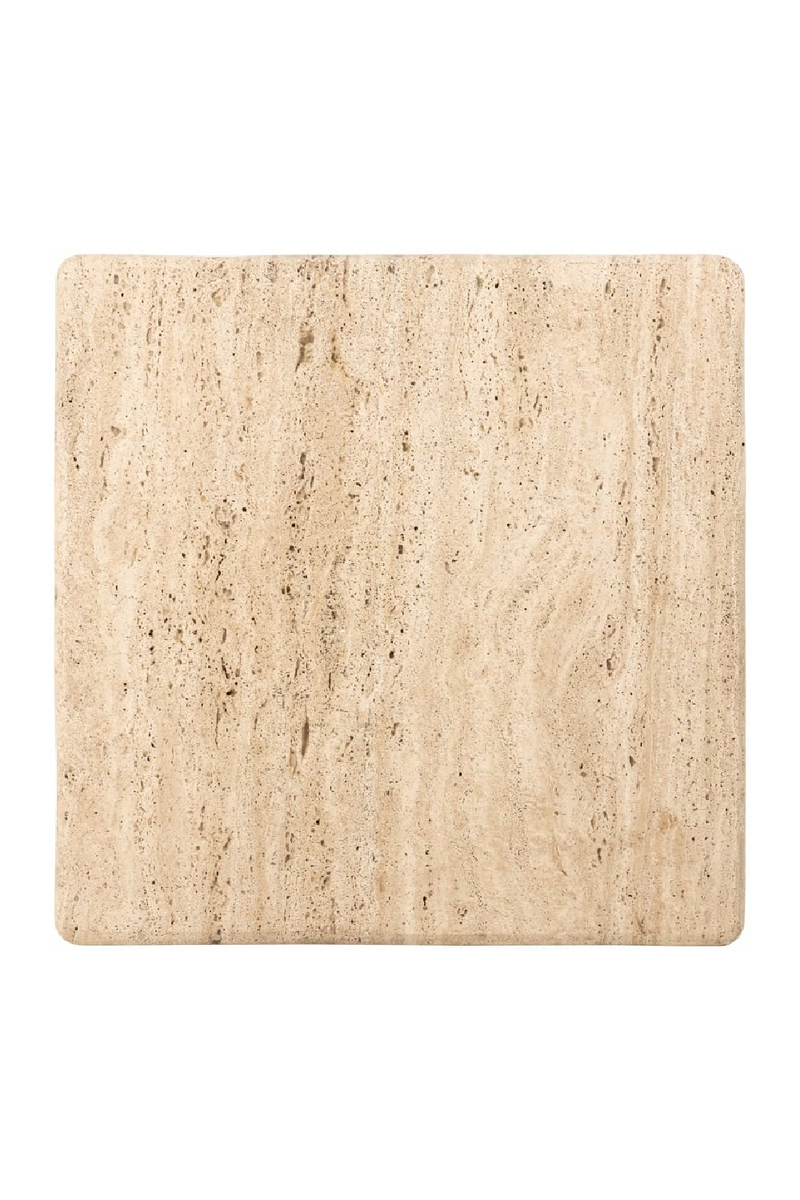 Square Travertine Pedestal Side Table | OROA Hampton | Oroatrade.com