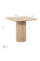 Square Travertine Pedestal Side Table | Richmond Interiors Hampton | Oroatrade.com