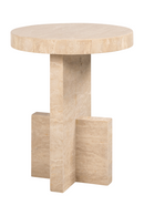 Beige Travertine End Table | Richmond Interiors Biltmore | Oroatrade.com