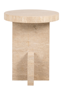 Beige Travertine End Table | Richmond Interiors Biltmore | Oroatrade.com