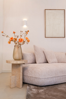 Beige Travertine End Table | Richmond Interiors Biltmore | Oroatrade.com