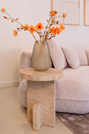 Beige Travertine End Table | Richmond Interiors Biltmore | Oroatrade.com