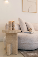 Beige Travertine End Table | Richmond Interiors Biltmore | Oroatrade.com