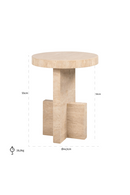 Beige Travertine End Table | Richmond Interiors Biltmore | Oroatrade.com