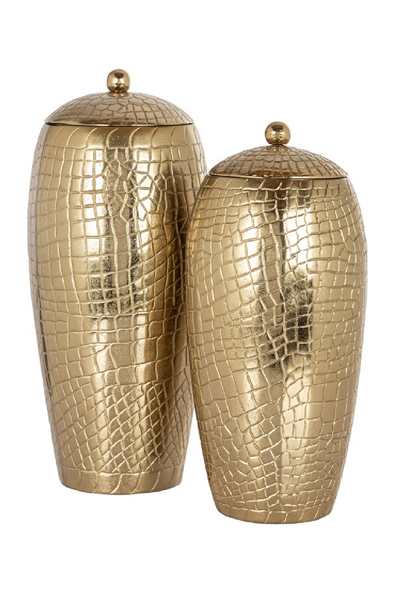 Gold Aluminium Jar S | OROA Marieke | Oroatrade.com