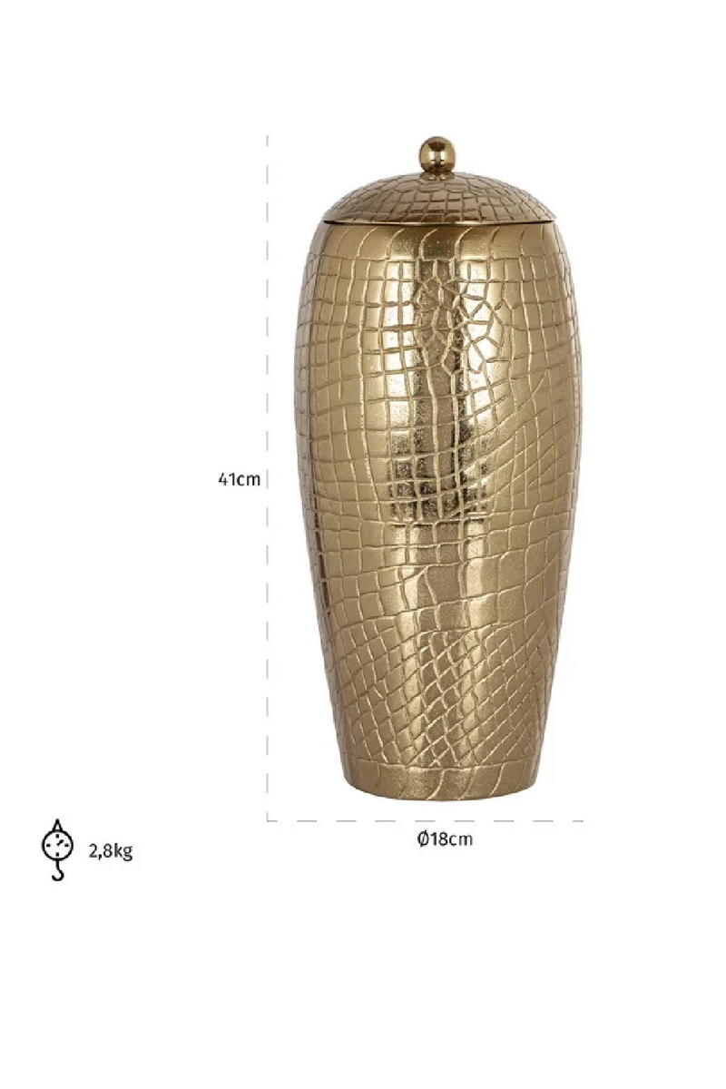 Gold Aluminium Jar | OROA Marieke | Oroatrade.com