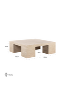 Beige Travertine Square Coffee Table | Richmond Interiors Biltmore | Oroatrade.com
