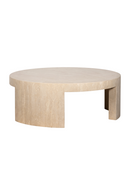 Beige Travertine Round Coffee Table | Richmond Interiors Biltmore | Oroatrade.com