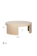 Beige Travertine Round Coffee Table | Richmond Interiors Biltmore | Oroatrade.com