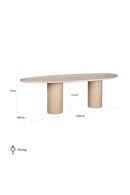 Organic-Shaped Travertine Dining Table | Richmond Interiors Renaissance | Oroatrade.com