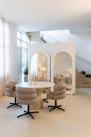 Round Travertine Dining Table | Richmond Interiors Renaissance | Oroatrade.com