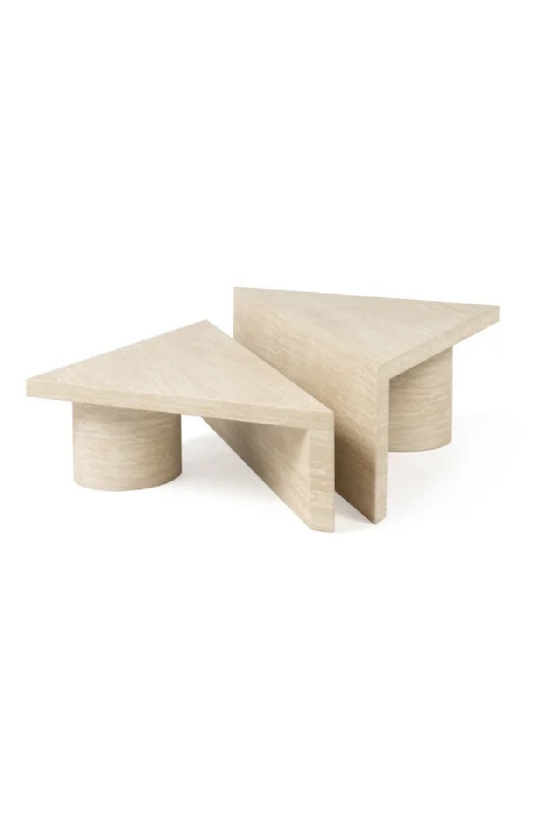 Geometrical Travertine Coffee Tables (2) | OROA Fictus | Oroatrade.com