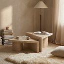Geometrical Travertine Coffee Tables (2) | Richmond Interiors Fictus