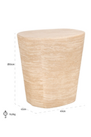 Travertine Side Table | Richmond Interiors Fictus | Oroatrade.com