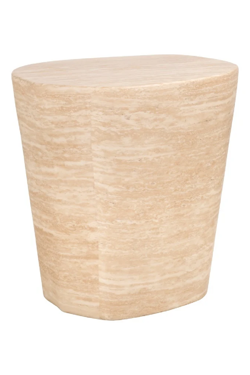 Travertine Side Table | OROA Fictus | Oroatrade.com