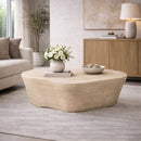Beige Travertine Coffee Table | Richmond Interiors Fictus