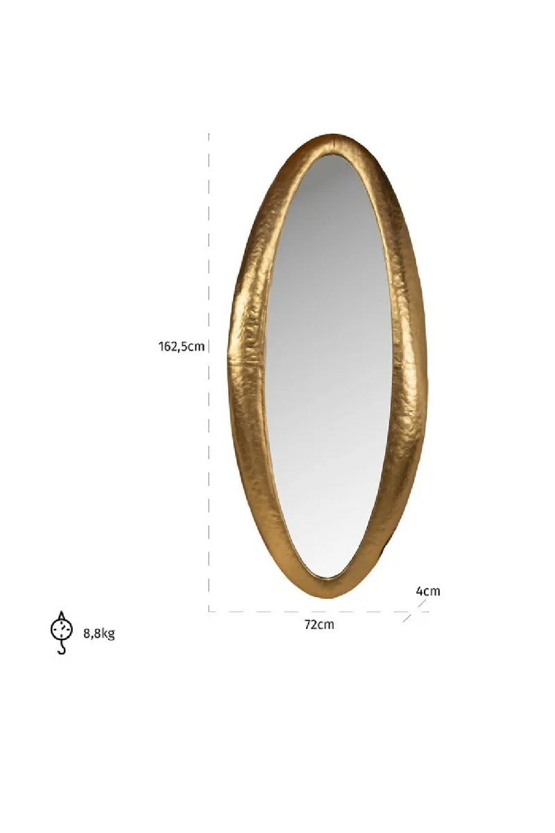 Gold Oval Mirror | OROA Belia | Oroatrade.com