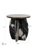 Black Marble Round End Table | Richmond Interiors Bancroft | Oroatrade.com
