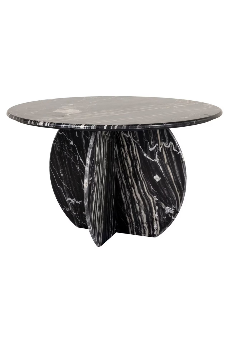 Black Marble Round Dining Table | OROA Bancroft | Oroatrade.com