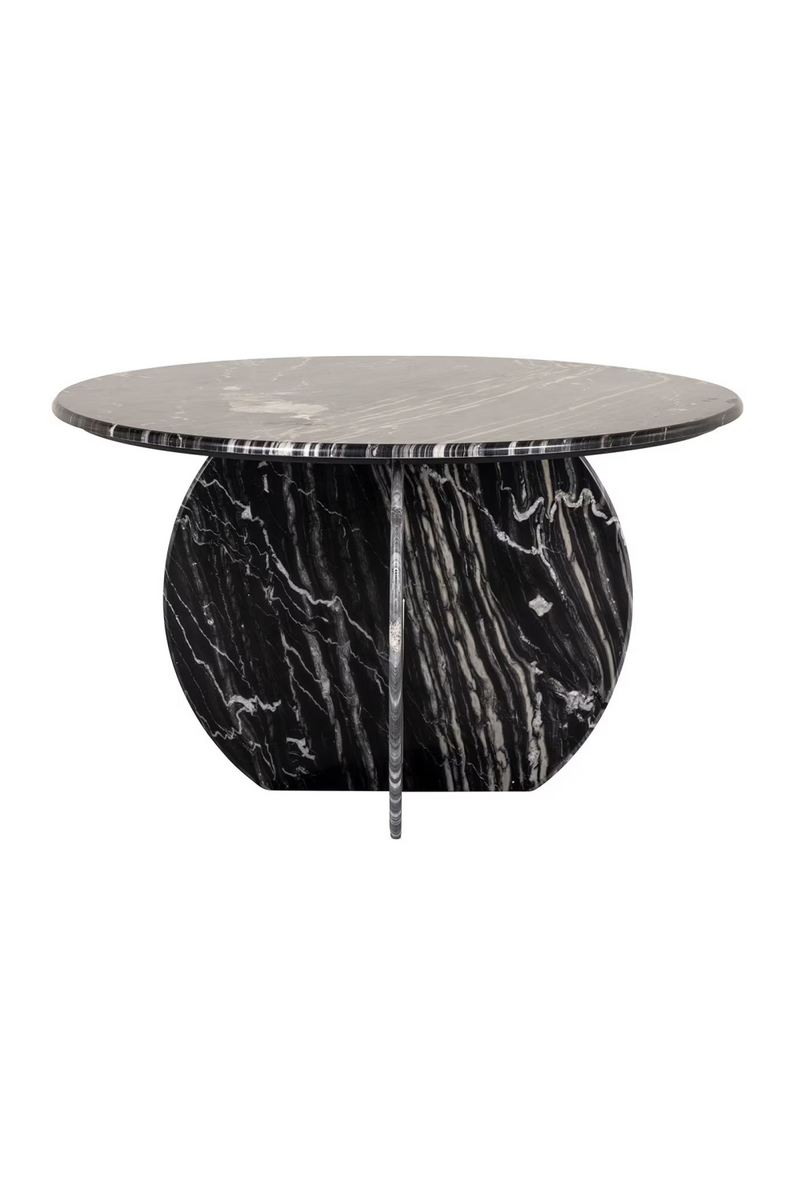 Black Marble Round Dining Table | OROA Bancroft | Oroatrade.com