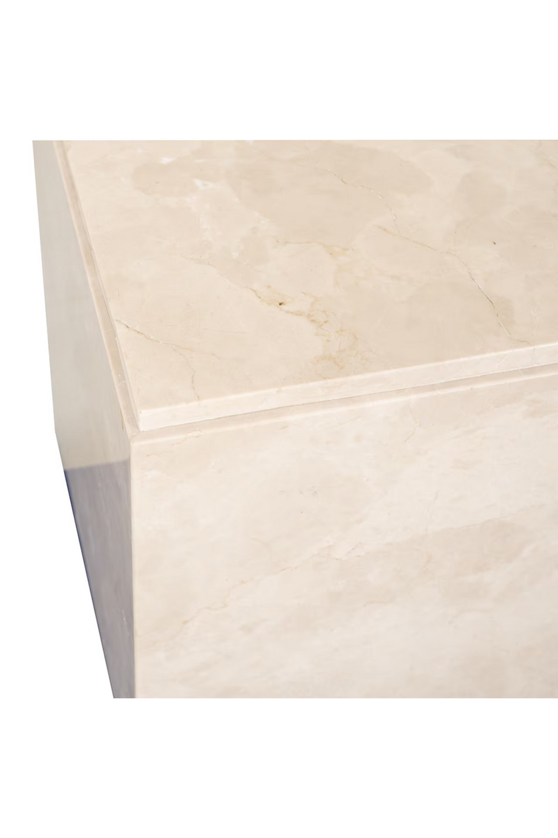 Beige Marble Square End Table | OROA Dyna | Oroatrade.com