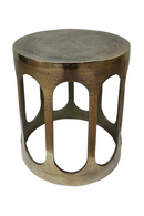 Gold Round End Table | Richmond Interiors Du Pont | Oroatrade.com