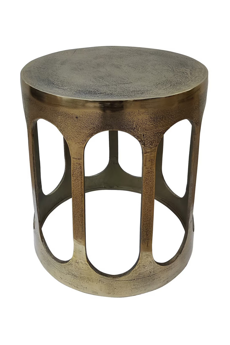 Gold Round End Table | OROA Du Pont | Oroatrade.com