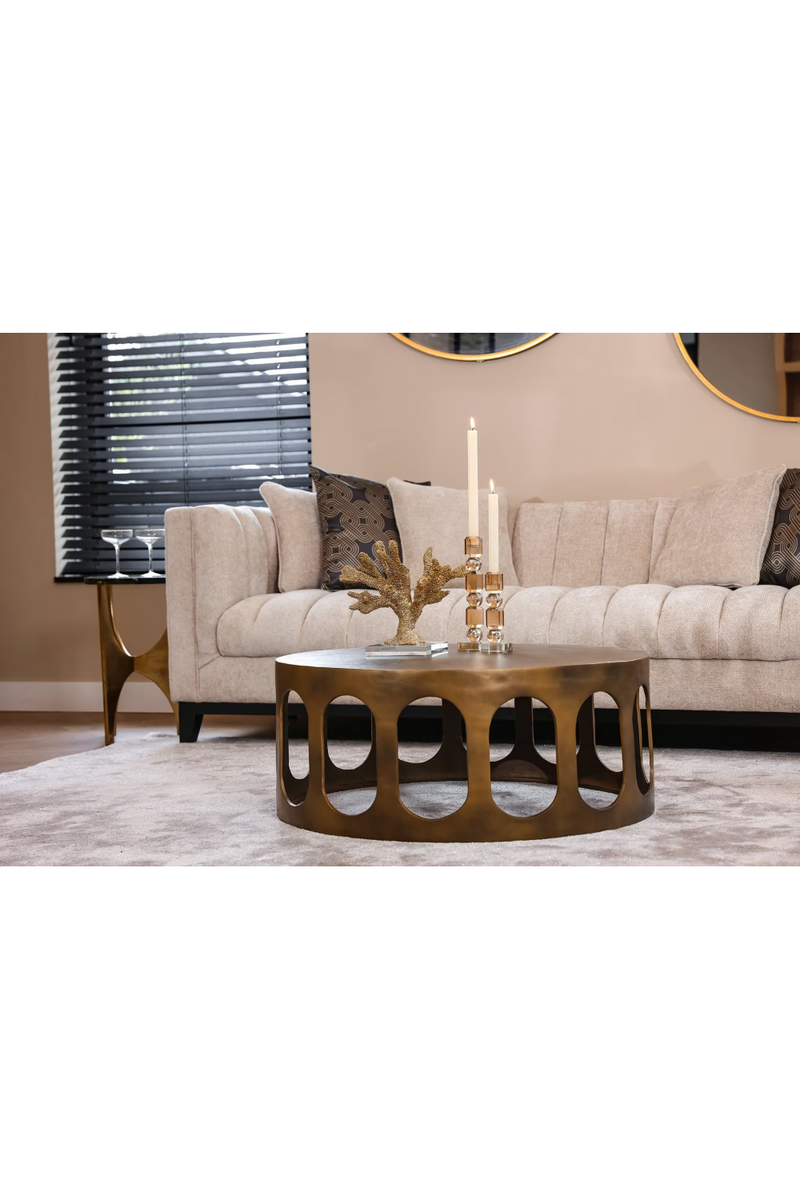 Gold Round Coffee Table | OROA Du Pont | Oroatrade.com