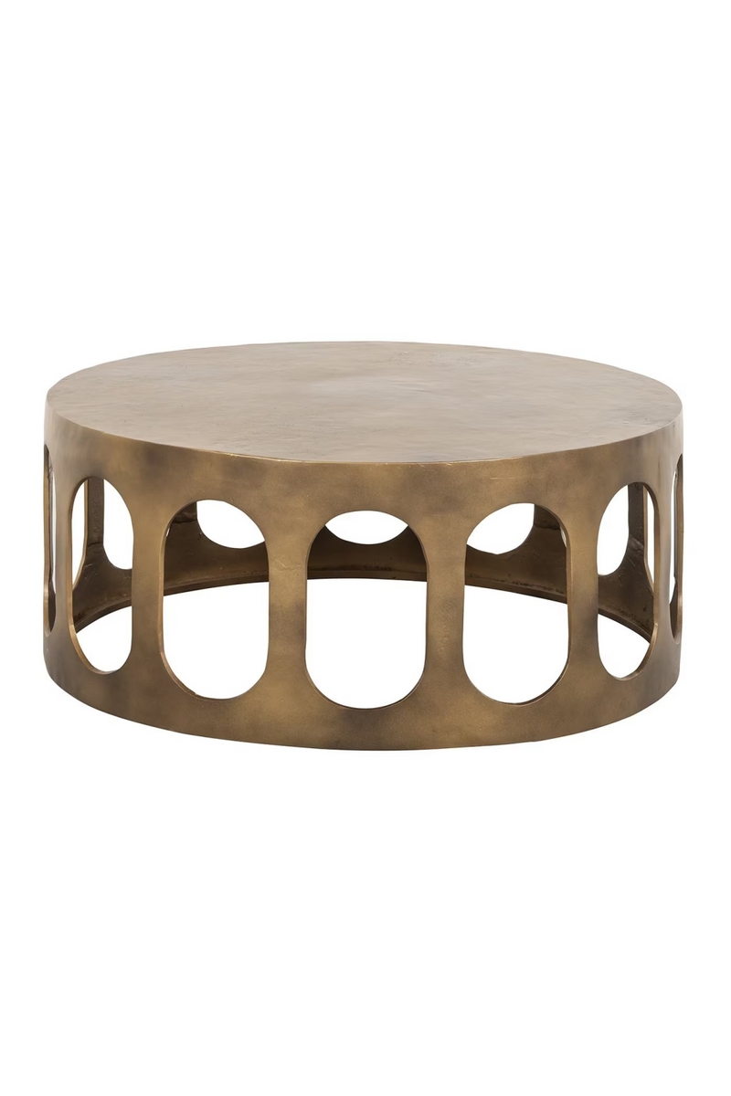 Gold Round Coffee Table | OROA Du Pont | Oroatrade.com