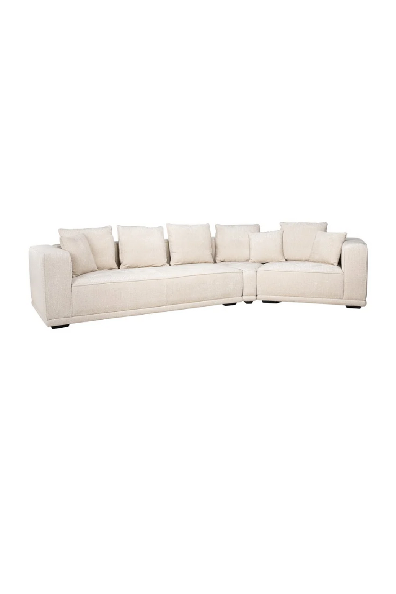 Beige Chenille 4-Seater Sofa | OROA Lusso | Oroatrade.com