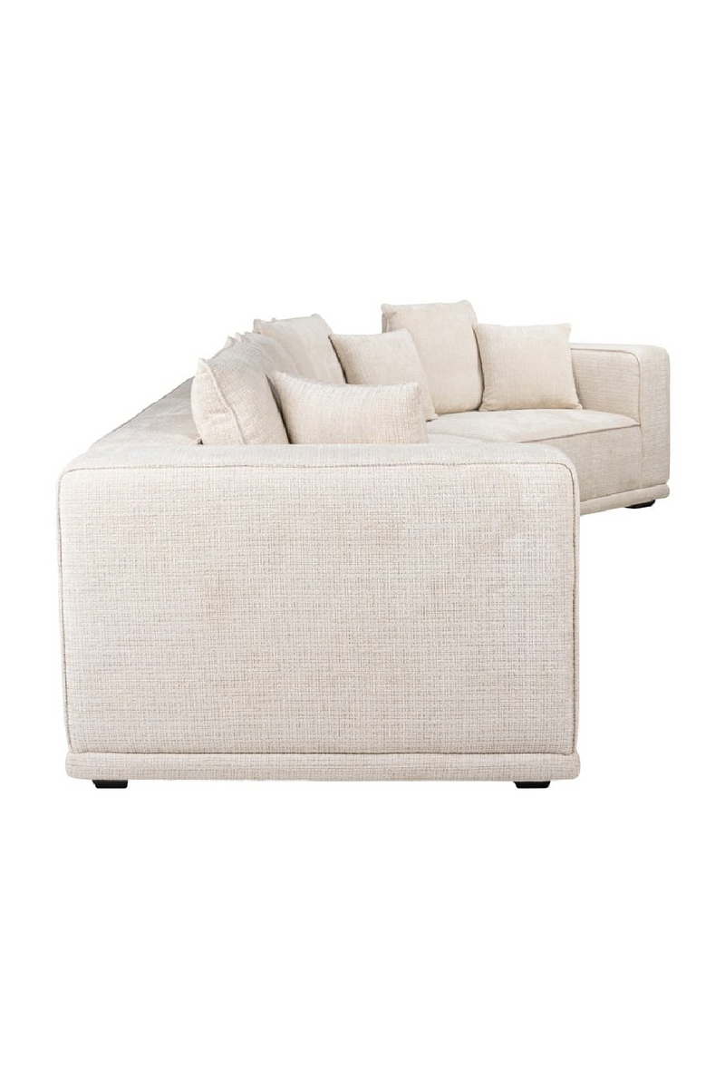 Beige Chenille 4-Seater Sofa | OROA Lusso | Oroatrade.com