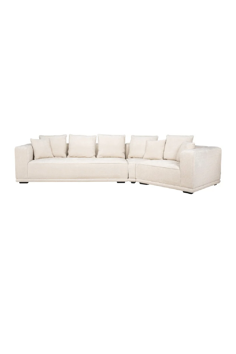 Beige Chenille 4-Seater Sofa | OROA Lusso | Oroatrade.com