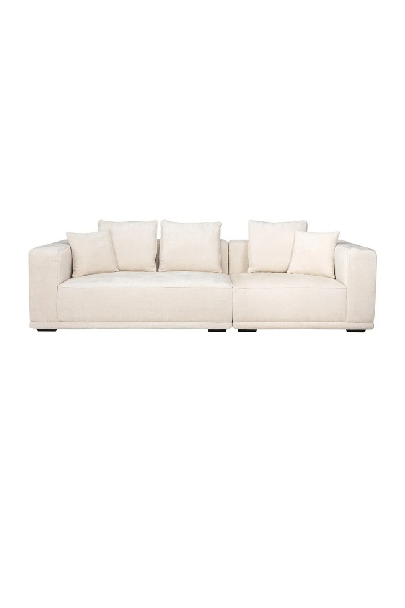 Beige Chenille 3-Seater Sofa | OROA Lusso | Oroatrade.com