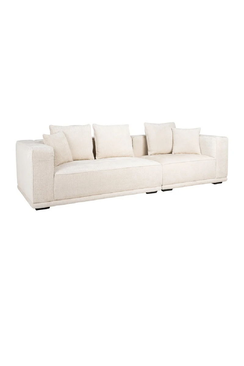 Beige Chenille 3-Seater Sofa | OROA Lusso | Oroatrade.com