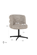 Beige Curved-Back Swivel Chair | Richmond Interiors Chadwick | Oroatrade.com