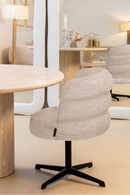Cream Curved-Back Swivel Chair | Richmond Interiors Chadwick | Oroatrade.com