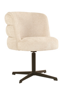 Cream Curved-Back Swivel Chair | Richmond Interiors Chadwick | Oroatrade.com