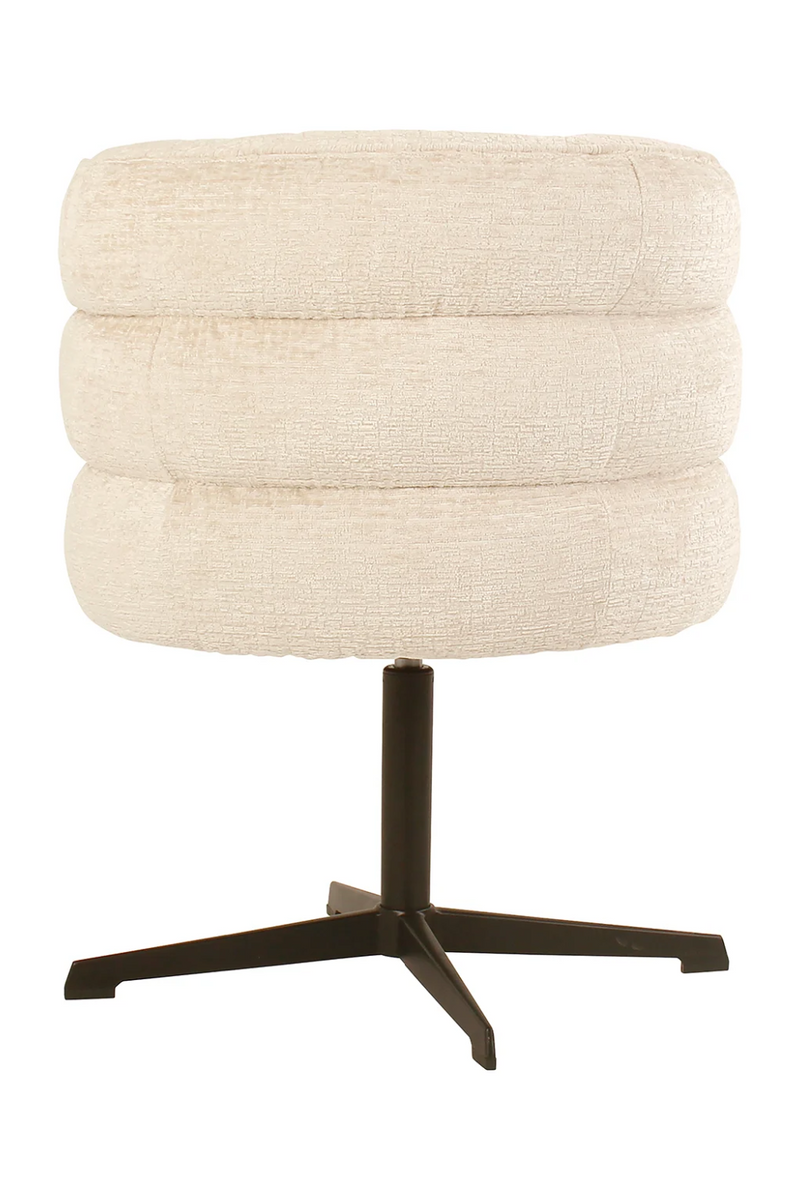 Cream Curved-Back Swivel Chair | OROA Chadwick