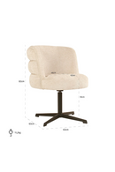 Cream Curved-Back Swivel Chair | Richmond Interiors Chadwick | Oroatrade.com