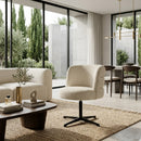 Cream Curved-Back Swivel Chair | Richmond Interiors Chadwick