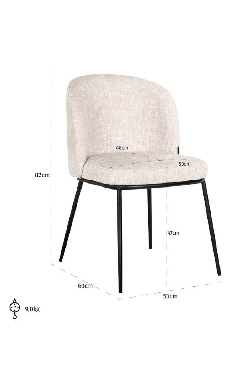 Curved-Back Dining Chair | OROA Elvi | Oroatrade.com